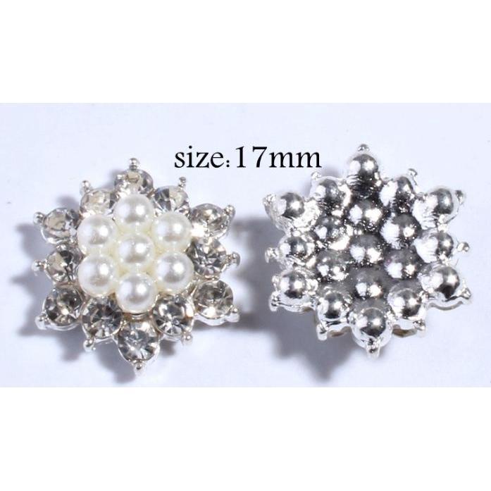 Pentagonal water drops pearl five petals flower heart DIY alloy jewelry accessories-341 - Image 4