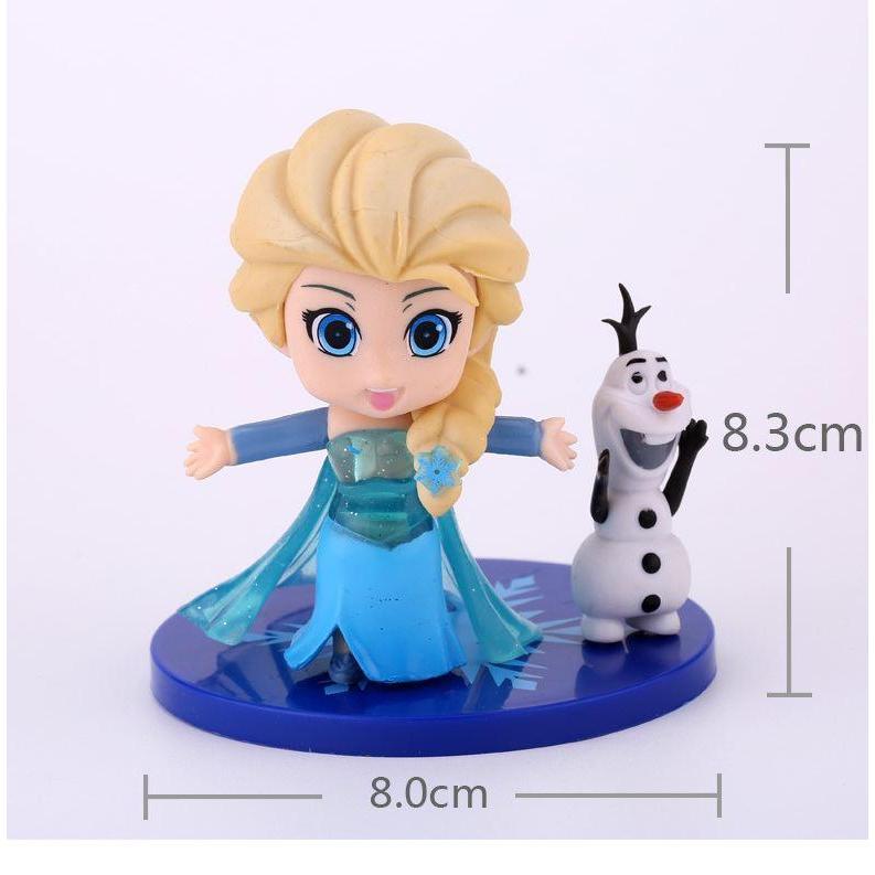Disney Frozen Kids Birthday Princesses Toys Cake Topper Elsa Princess Olaf PVC Action Figure Doll (949L) - Image 7
