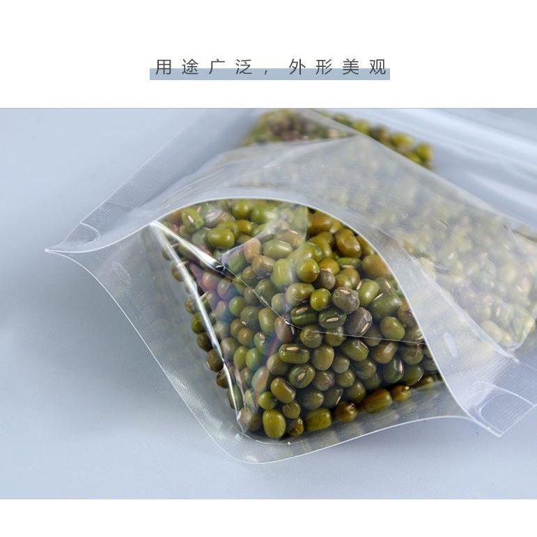10PCS/ Lot Plastic Stand Up Zipper Matte Clear Food Storage Bag Reclosable Zip Lock Package Pouches Transparent (1110L) - Image 5