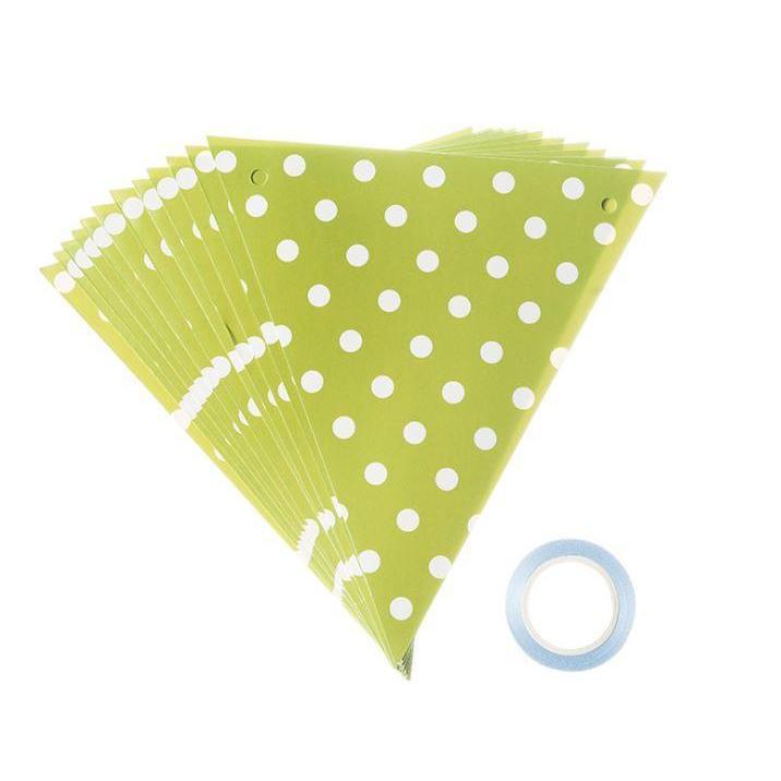 12 Flag Paper Pennant Bunting DIY Home Decoration Festive Party Decoration Bunting Kids Room Decoration Garland (1125L) - Image 11
