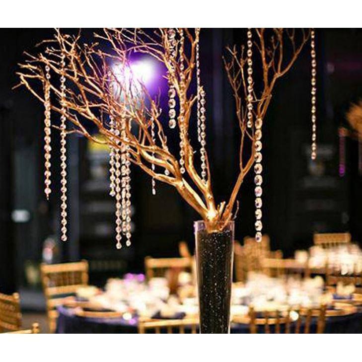 1M 14/16/18mm Crystal Clear Acrylic Octagonal Bead Garland Strand Curtain Christmas Hanging Wedding Decor Trees(1799L) - Image 5