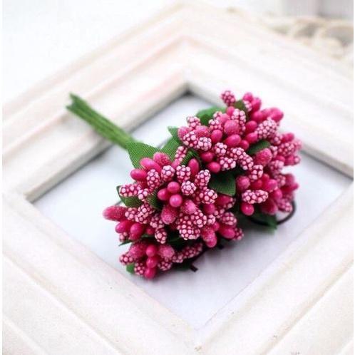 10Pcs Mini Stamen flower Artificial Flowers Craft Fake Flowers For Wedding Bouquet Party Scrapbooking Decor (1903L) - Image 15
