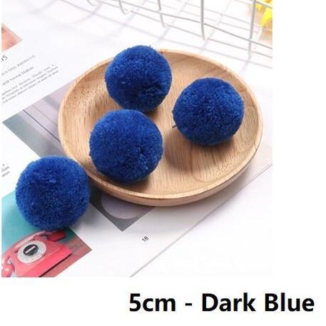 4pcs Colours pompom 5cm 2 kinds of size party home garden wedding decoration clothing DIY sewing children toys(1089L) - Image 10