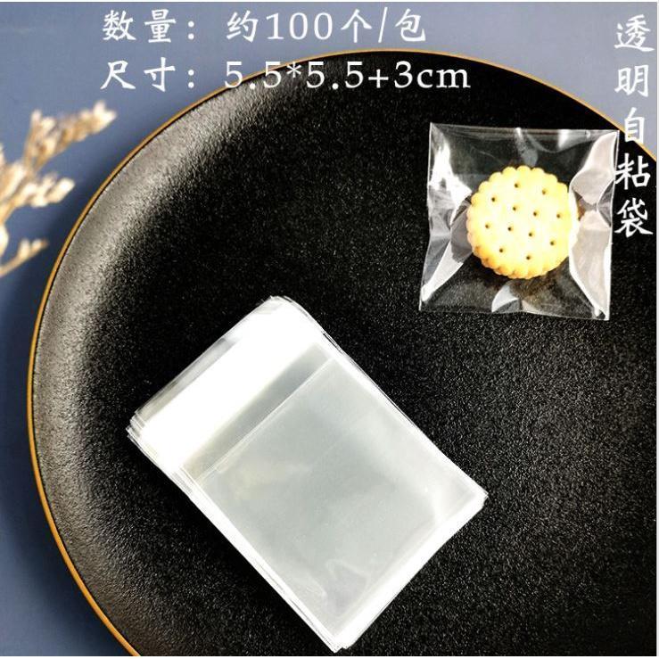 100pcs/lot 8 Size Transparent Cookie Packaging Bags Self-adhesive Plastic Biscuit Bag Wedding Candy Bags(1269L) - Image 11