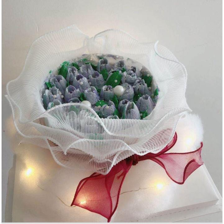 Happy Mother's Day Cake Decoration Valentine's Day Goddess Queen H ins wind wrinkled yarn cake border decoration (1318L) - Image 5