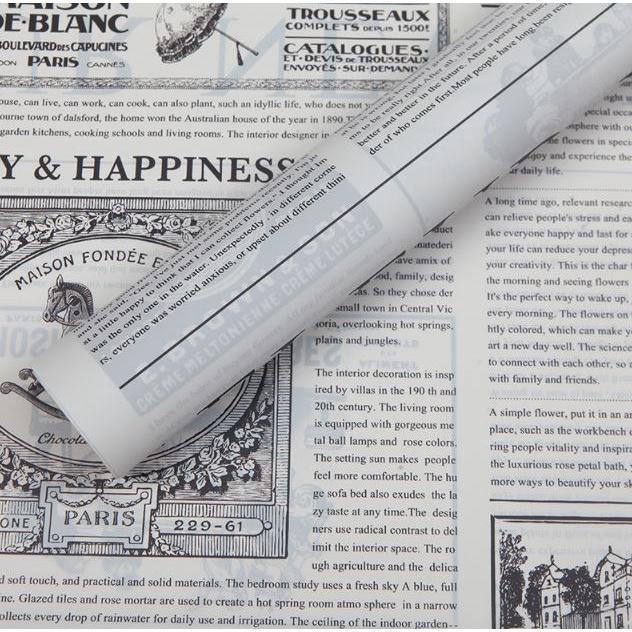 1Pcs Newspaper English Alphabet Waterproof Flower Wrapping Paper Bouquet Gift Crepe Papers Flower Packaging (1936L) - Image 12