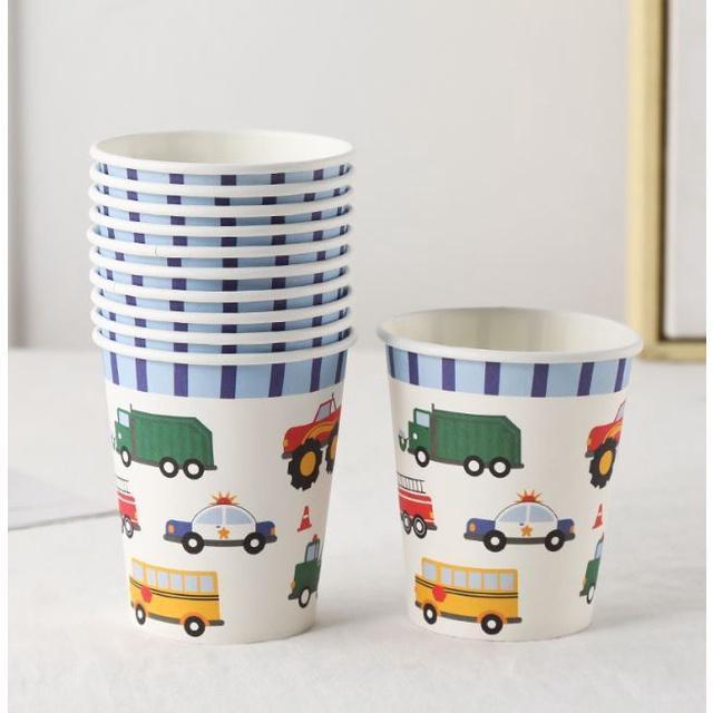 5pcs Party Disposable Bear Car Paper Cups DIY Decoration Baby Shower Kids Birthday Picnic Tableware Supplies(1927L) - Image 9