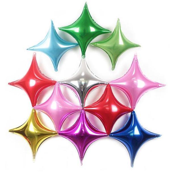 5pcs/lot Square 10inch Star Birthday Party Air-Filled Aluminium Foil Balloon Decoration Wedding Supplies(174L)