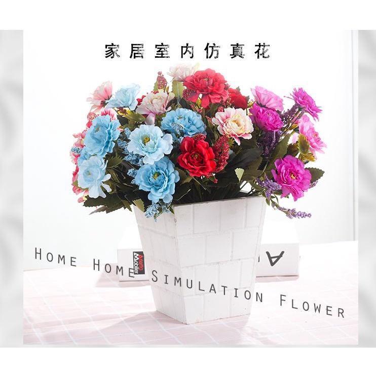 DIY Artificial Flowers Western Roses European Peony Flowers Home Party Decorative Festival Flowers (497L) - Image 2