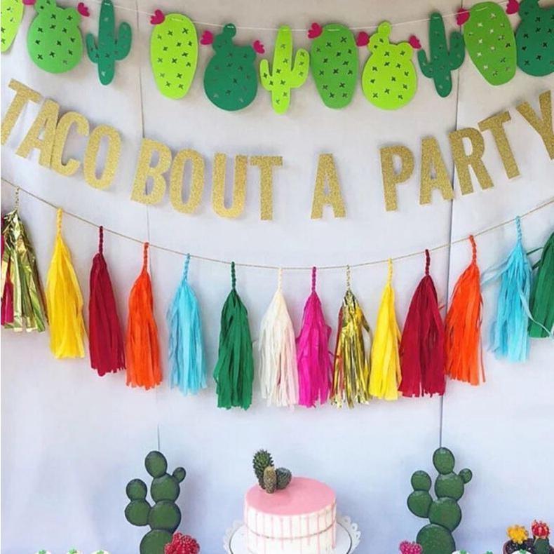 5pcs/bag 14inch Tissue Paper/Foil Tassel DIY Set Garland Ribbon Balloons Baby Shower Birthdays Party Wedding Decor(528L) - Image 3