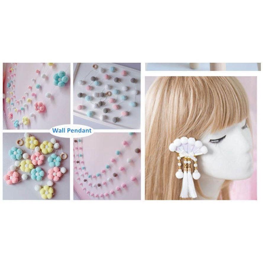 15/20mm Macaron Pompom Fur Balls Mini Fluffy Soft DIY Handmade Kids Toys Wedding Decor Glue on Cloth Accessories(1950L) - Image 9