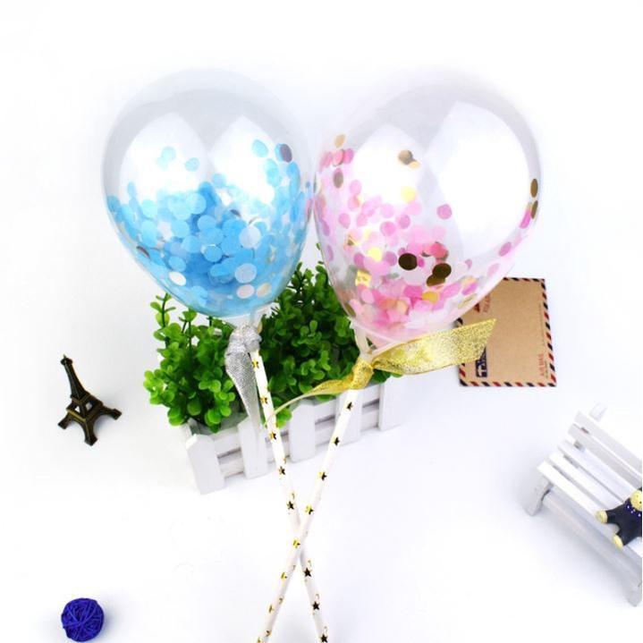 5-inch cake wave ball confetti wave ball aluminum foil sequins transparent balloons (296L) - Image 2