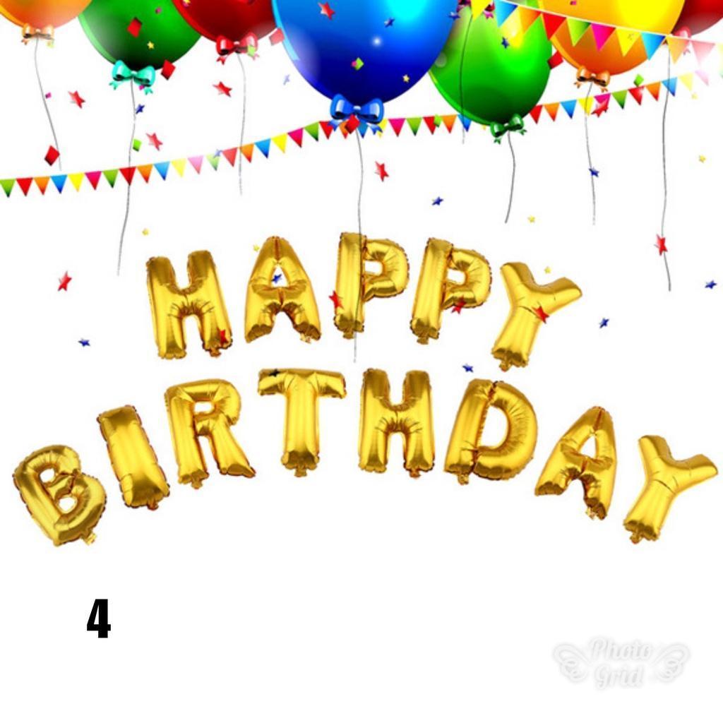16 inch variety of color rose gold silver happy birthday letter balloon 铝膜英文字母气球 (297L) - Image 13