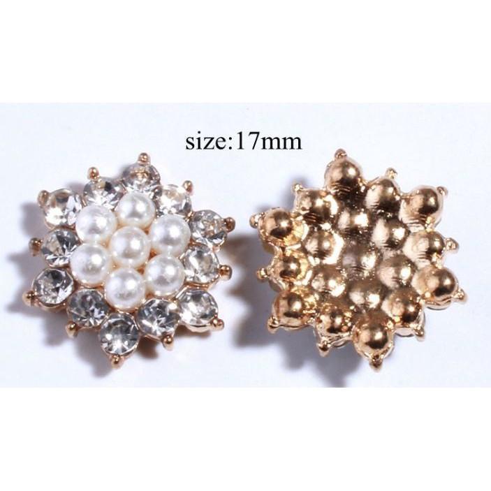 Pentagonal water drops pearl five petals flower heart DIY alloy jewelry accessories-341 - Image 7