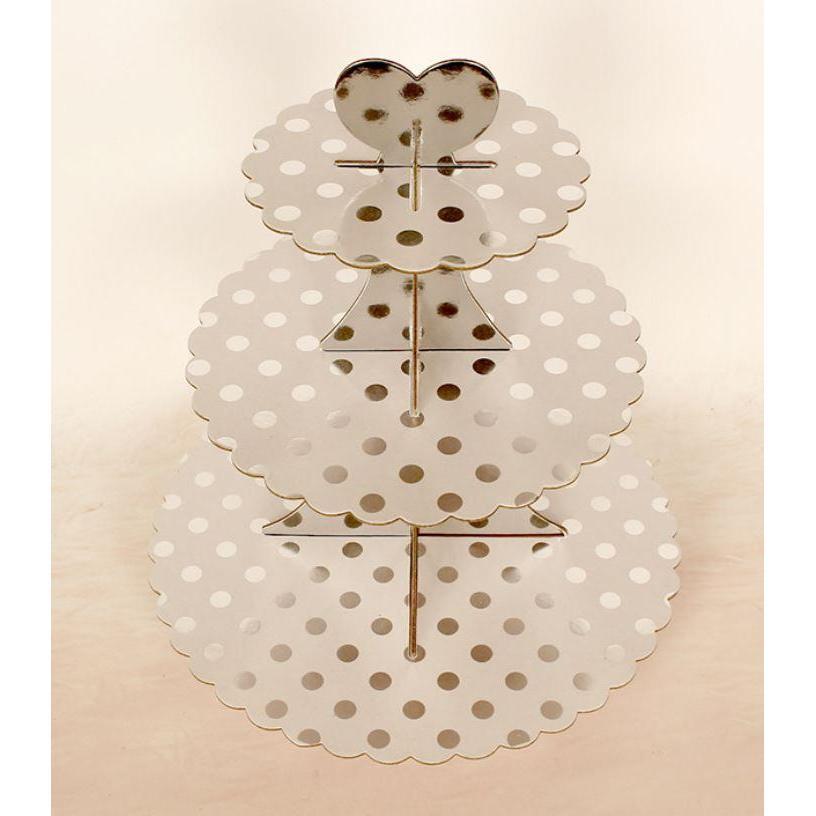 3 Layers Paper Cupcake Stand Cardboard Dessert Holder Candy Bar Birthday Party Wedding Cake Tray Decorating (361L) - Image 15