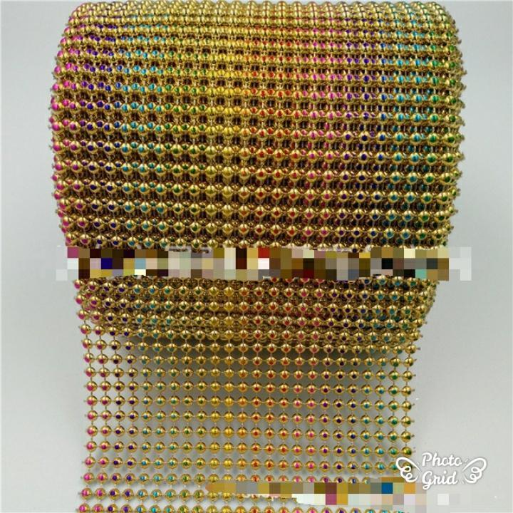 1yard 24roll Colourful Diamond Mesh Wrap Cake Roll Bling Crystal Rhinestone Ribbon Wedding Favor Decor Party (919L) - Image 2