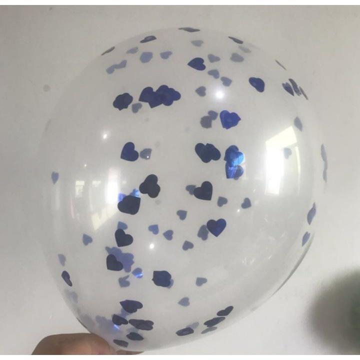 NEW 12Inch Heart Star Rainbow Blue Silver Rose Pink Confetti Latex Balloons Transparent for Party Birthday Decor(587L) - Image 13