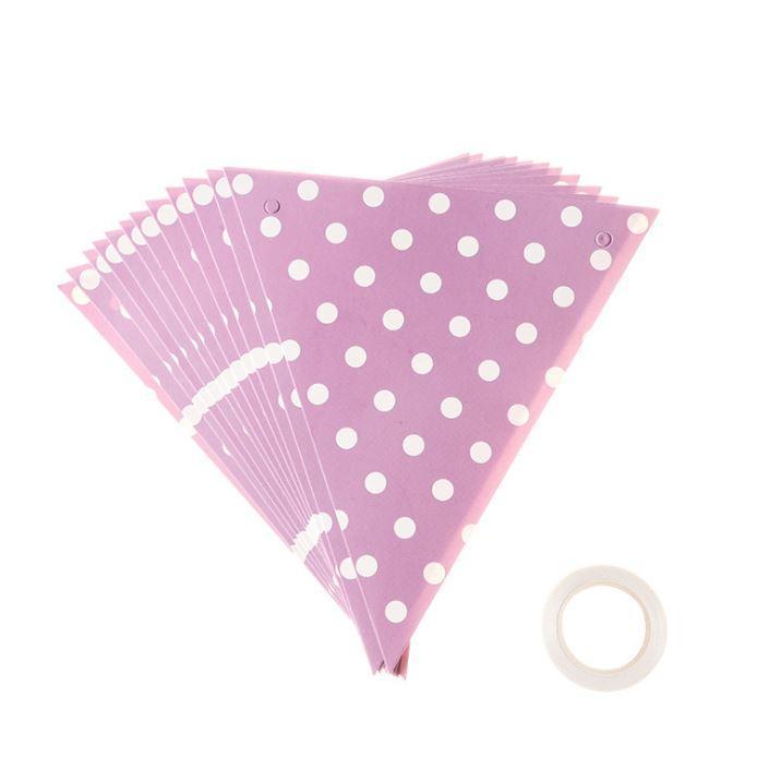12 Flag Paper Pennant Bunting DIY Home Decoration Festive Party Decoration Bunting Kids Room Decoration Garland (1125L) - Image 15