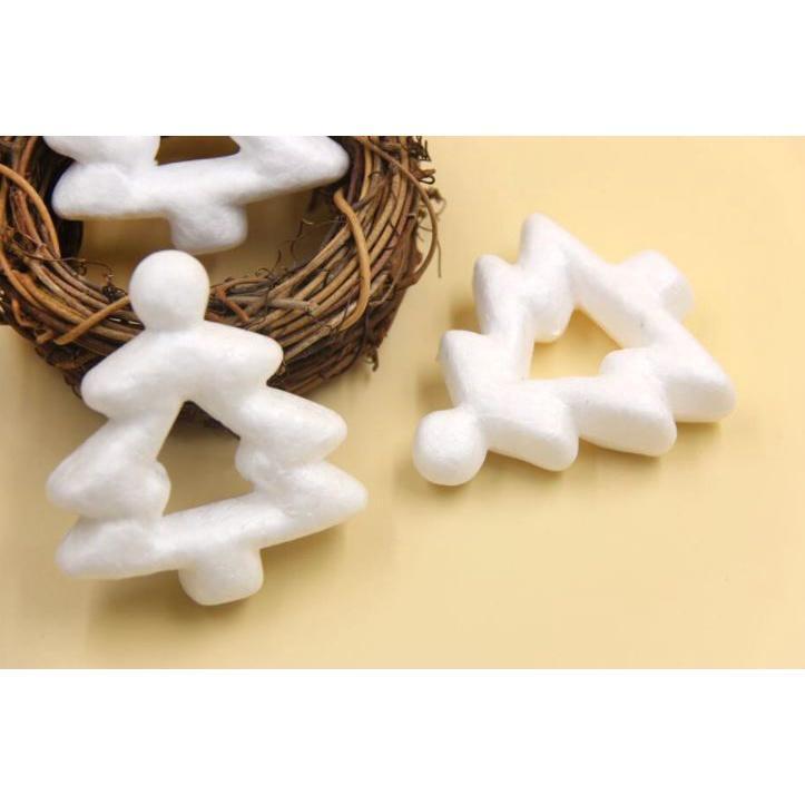 2PCS 75MM Hollow Christmas Tree White Modelling Polystyrene Styrofoam Tree For Christmas Party Decoration DIY (1714L) - Image 2
