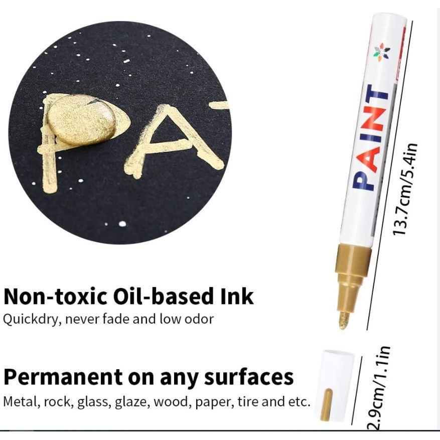 11 colors Waterproof Permanent Paint Marker Pen Writing School student office Supplies(1651L) - Image 4