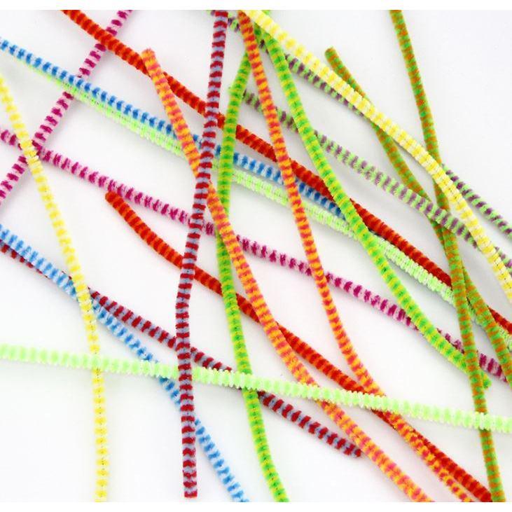 10pcs/pack DIY Craft Chenille Stems Handmade Soft Spotted Felt Strip Rod Braiding Wire Sky Blue Pipe Cleaners Wea(1167L) - Image 3