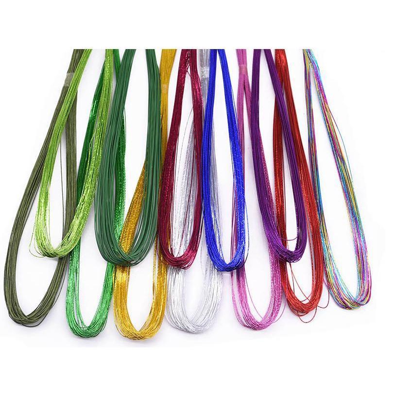 10pcs/pack Silk flower material stockings color wire mesh flower special 22# 彩色铁丝 (278L) - Image 2