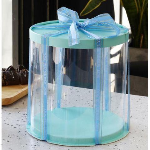 6/8/10inch Transparent Empty Tiffany Paper/PVC Round Gift Box for Cake Box Teddy Bear Rose Bear Flower Gift Box(900L) - Image 13