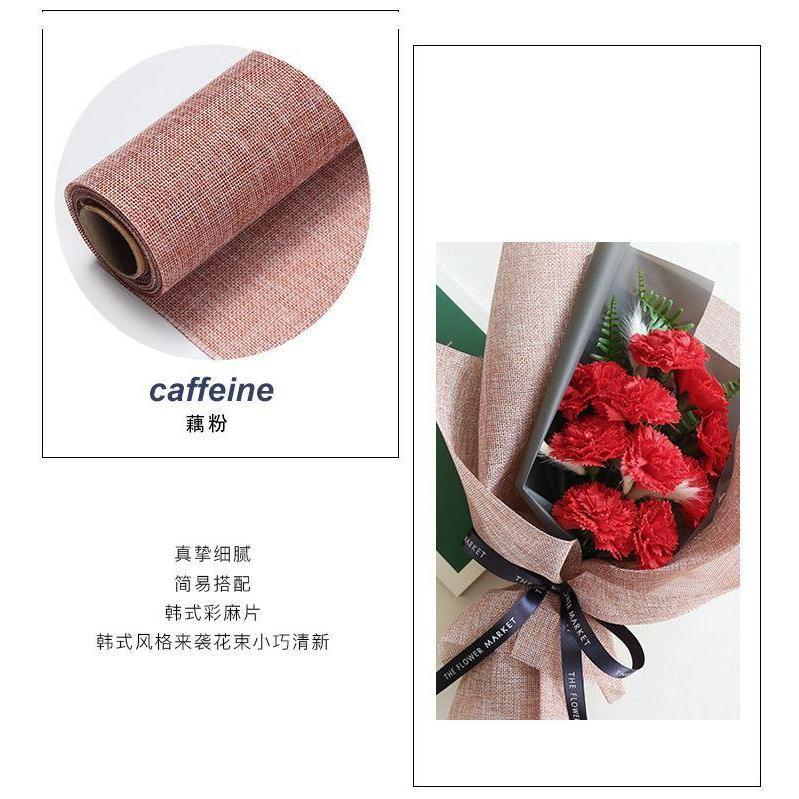 48cm*5yards/roll Linen Flowers Wrapping Paper Material Bouquet WrappingPaperNatural Floral LinenLinenFashionColor(1256L) - Image 4