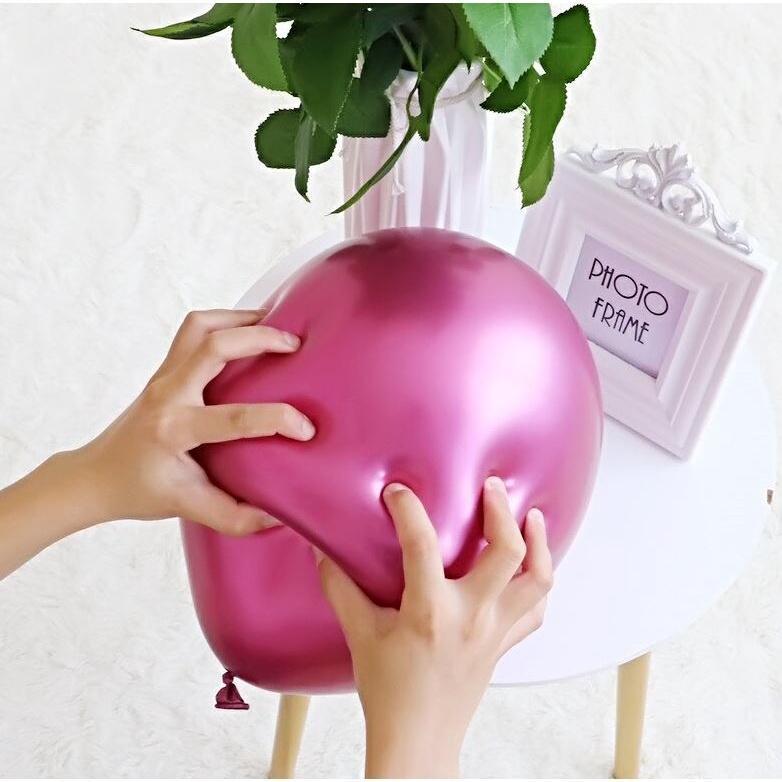 10pcs 12inch Glossy Metal Pearl Latex Balloons Rose Gold Thick Chrome Metallic Helium Air Balls Globos (1401L) - Image 4