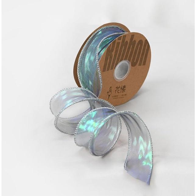 4cm 10 yards Fancy Fishtail Ribbon DIY Headpiece Hair Bow Flower Wrap Bouquet wave yarn gift(1886L) - Image 6
