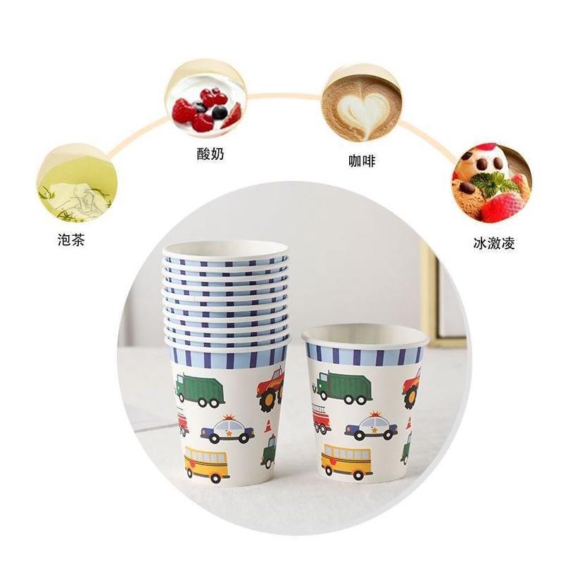 5pcs Party Disposable Bear Car Paper Cups DIY Decoration Baby Shower Kids Birthday Picnic Tableware Supplies(1927L) - Image 4