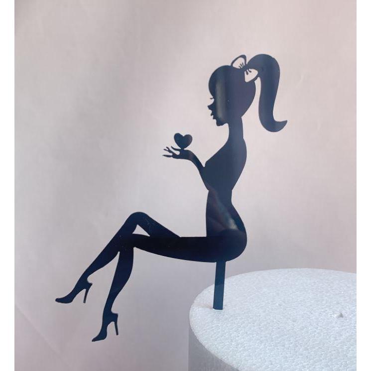 New Fashion High Heels Lady Girl Acrylic Cake Topper Wedding Decorations Happy Birthday Cupcake Topper(759L) - Image 10