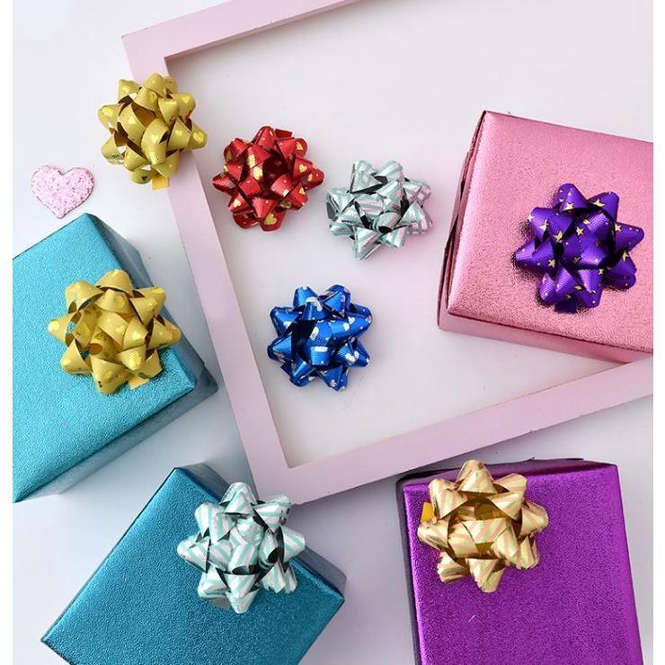 5pcs/pack Boxed PVC Star Lace Ribbon Christmas Gift Wrapping Gift Box Decoration(724L)