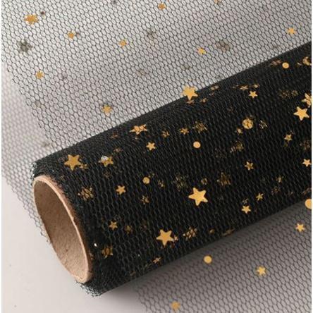 1roll Star Moon Soft Lace Mesh Wrapping Paper Flower Bouquet Florist Supplies DIY Decor Valentine's Day Gift(1420L) - Image 13