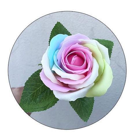 25pcs 5 layer 6cm Colorful Soap Rose Decorative Flowers Soap Flower Petal Wedding Favors Valentine's Day Gift(1778L) - Image 4