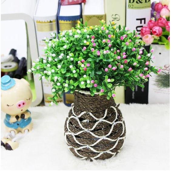 Party Decoration Milan Artificial Flower Wedding Fake Flowers Home Decorations Festival Potted Decorative (658L)