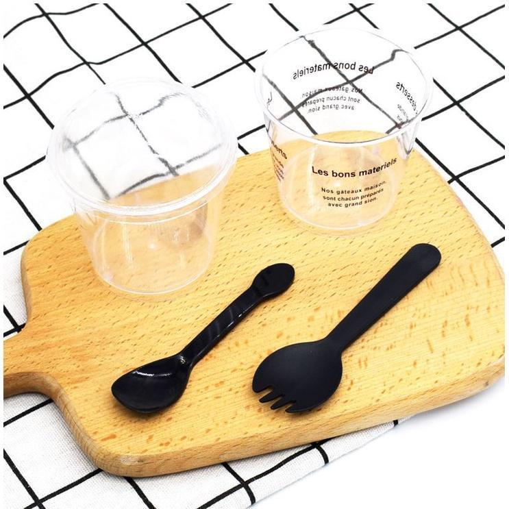 10set Disposable Milkshake Smoothie Cups Plastic Dessert Bowl Container with Lid for Bar Cafe Home Summer Party (1488L) - Image 4