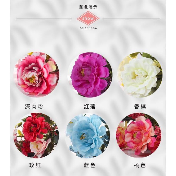 DIY Artificial Flowers Western Roses European Peony Flowers Home Party Decorative Festival Flowers (497L) - Image 5