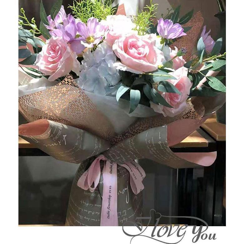 1pc English Letters Hanfei-Paper Ouya Wrapping Paper Waterproof Flowers Korean Bouquets Packing Materials Florist(1164L) - Image 7