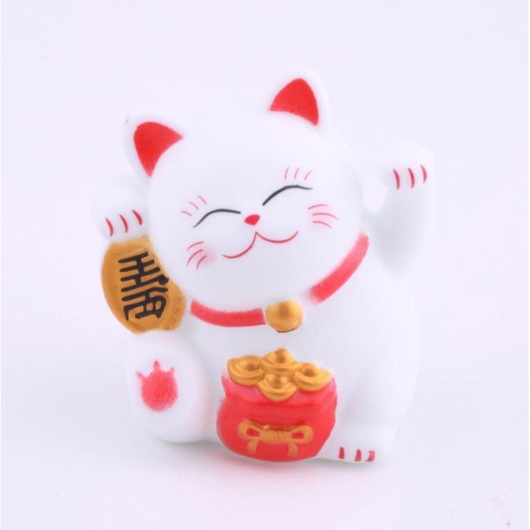 New Year Cake Decoration Lucky Cat Game Gold Red Color Printing New Year Resin Cake Insertion (1063L) - Image 3