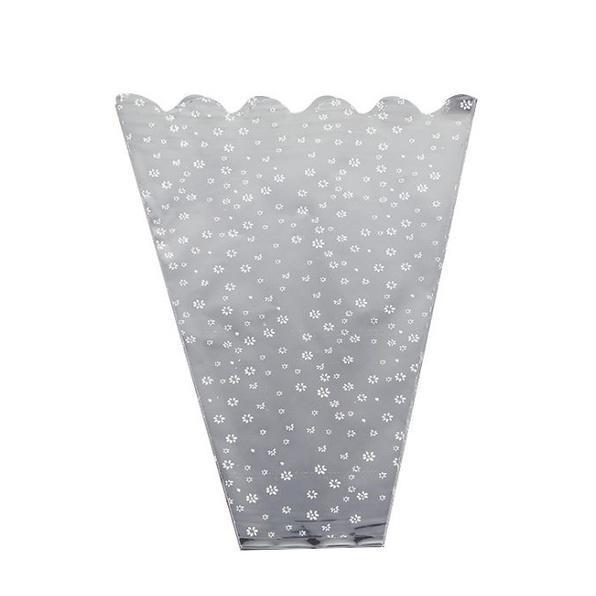 100pcs Flower Wrapping Paper Silver Single Branch Bag OPP Waterproof Cellophane Fresh Bouquet (562L) - Image 8