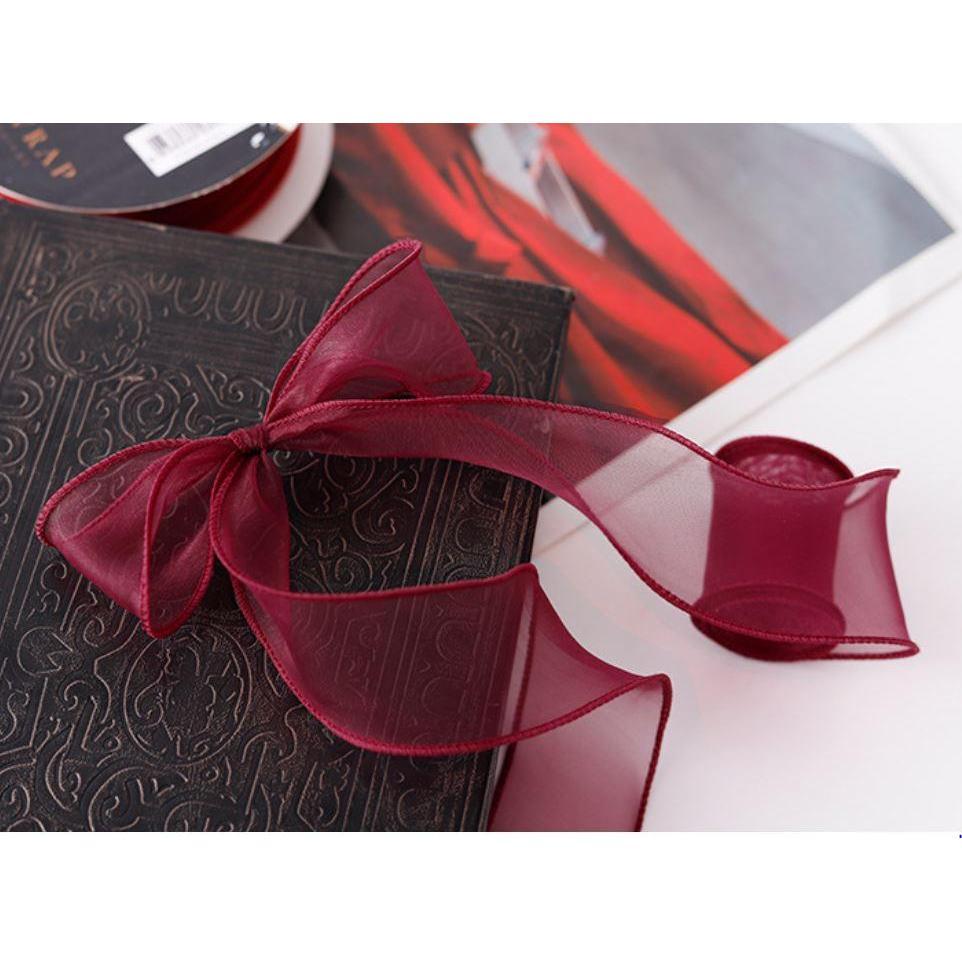 10yard/roll 40mm 1.5" Wavy Organza Ribbon Handmade Tape DIY Bowknot Hair Accessories Satin RibbonsPackingWebbing (1321L) - Image 4
