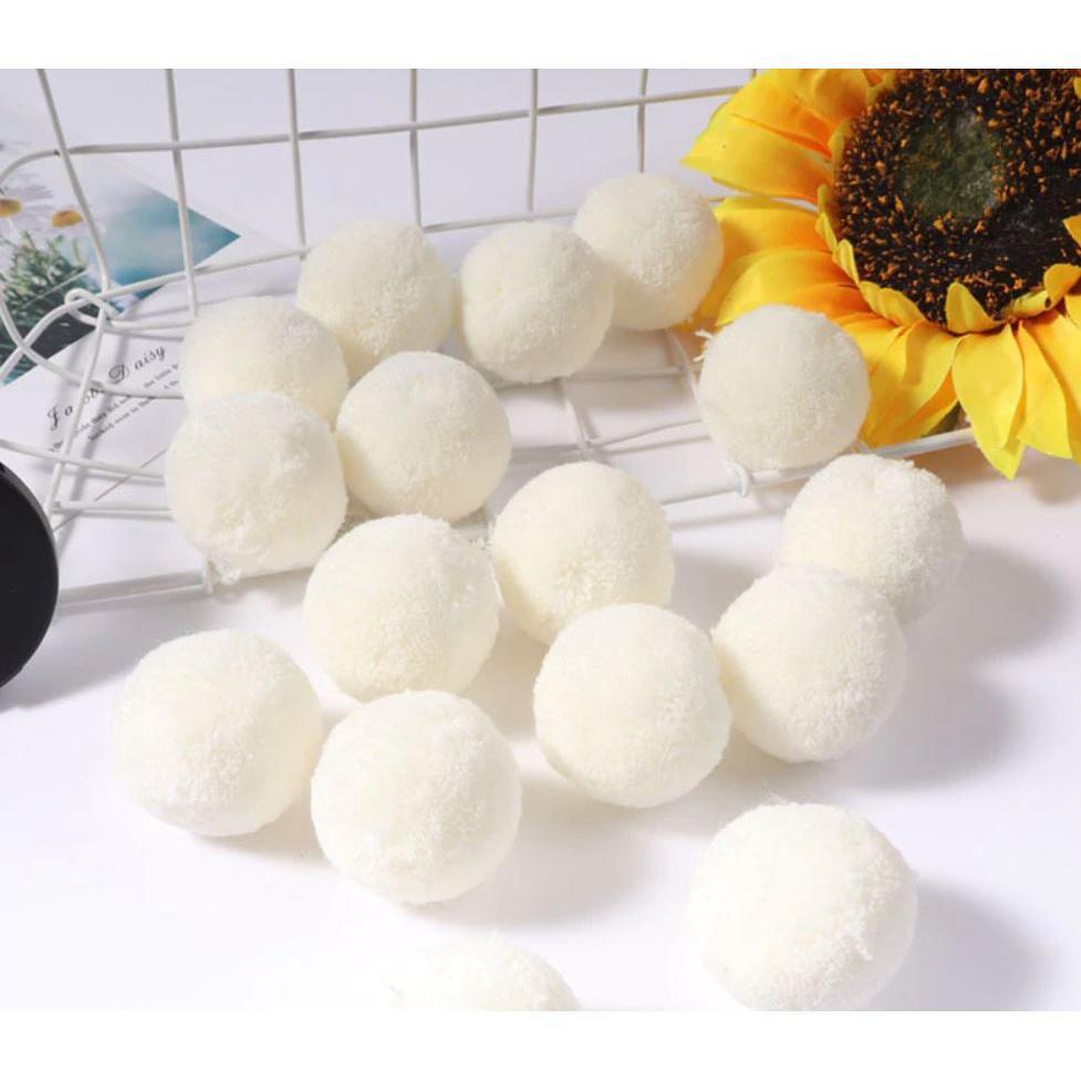 4pcs Colours pompom 5cm 2 kinds of size party home garden wedding decoration clothing DIY sewing children toys(1089L) - Image 2