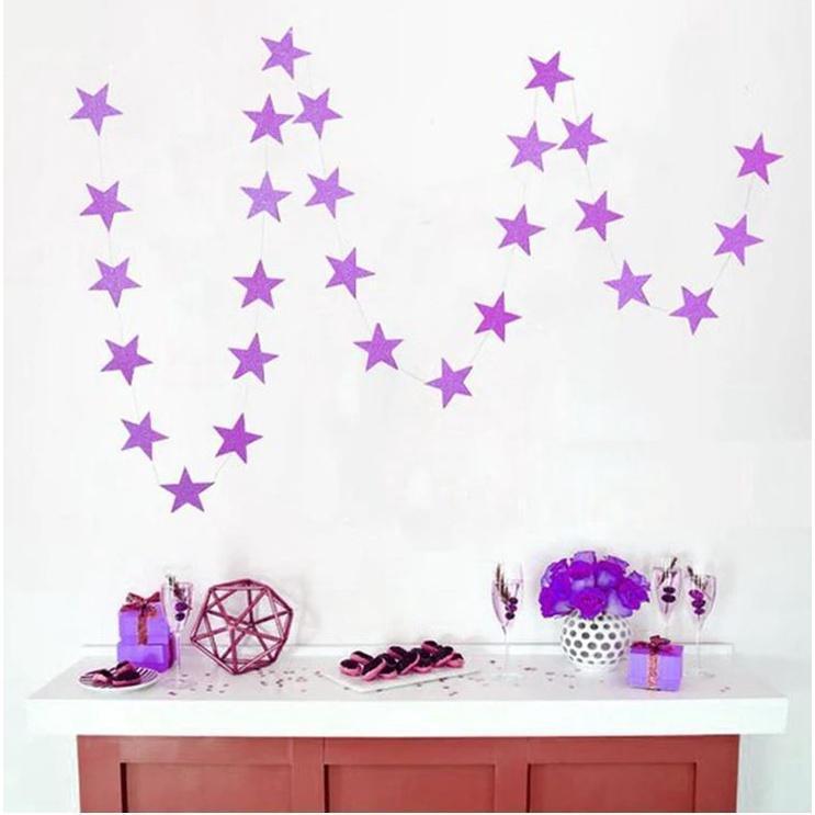Bright 32pcs Paper Star Garlands Happy Birthday Banner Party Decorations Kids Baby Boy Girl Bedroom First 1st (1122L) - Image 4