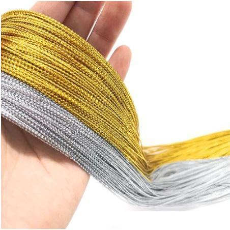 100m 1.5mm Rope Gold Silver Cord Gift Packaging String Metallic Jewelry Thread Cord DIY Tag Line 金银丝绳子 (1766L) - Image 4