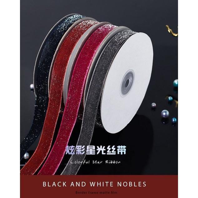 16mm Wire Velvet Ribbon Wedding Party Decoration Handmade Ribbon Gift Wrapping Hair Bowknot DIY(1882L)