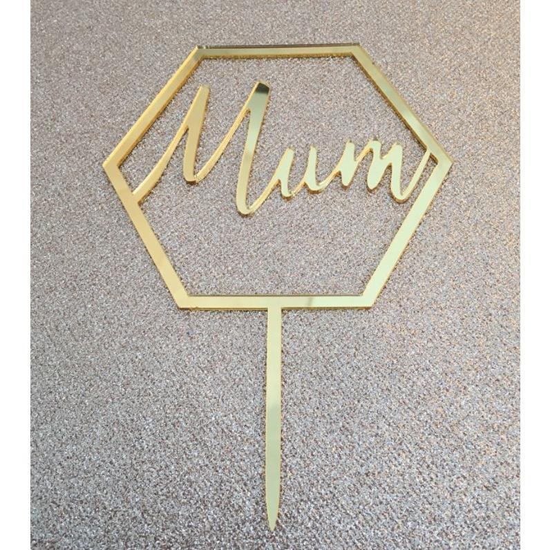 Acrylic Cake Toppers Letter MUM Cake Picks Mothers Day Cake Decoration Cupcake Dessert Favor(808L) - Image 14