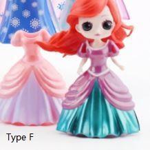 Disney Q Version Frozen Anime Figures Princess Change Clothes Dolls Dress Action Figures Kids Toys Cake6款换装公主艾莎白雪(1688L) - Image 12