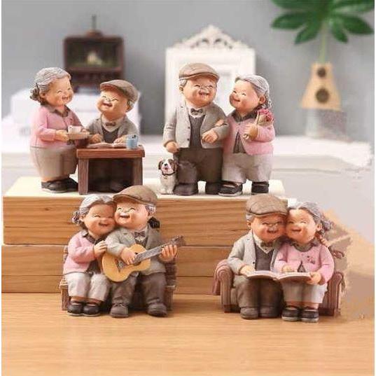 Grandparents Model Ornament Creative Sweety Lovers Couple Ornaments Modern Home Decoration Living Room (1304L)