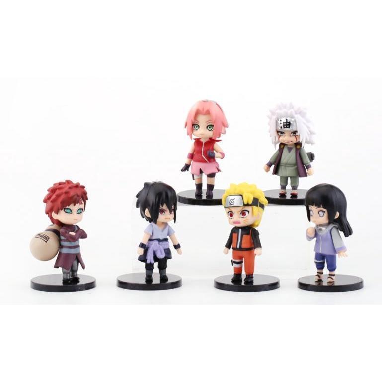 12Pcs/Set Anime Naruto Figure Toys Hinata Sasuke Itachi Kakashi Gaara Jiraiya Sakura Q Version PVC 火影忍者12款鸣人佐助(1792L) - Image 4